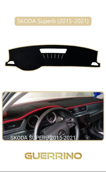SKODA Superb (2015-2021)TORPİDO KORUMA KILIFI BEJ KENAR ürün görseli 1