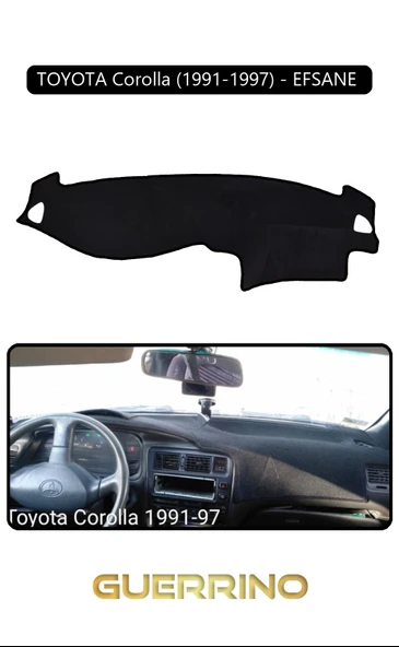 TOYOTA Corolla (1991-1997) - EFSANE TORPİDO KORUMA KILIFI SİYAH KENAR ürün görseli 1