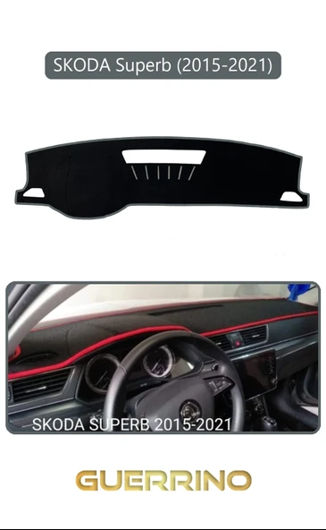 SKODA Superb (2015-2021)TORPİDO KORUMA KILIFI GRİ KENAR ürün görseli 1