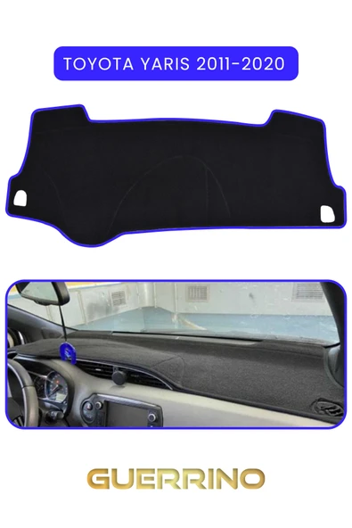 TOYOTA Yaris (2011-2020) TORPİDO KORUMA KILIFI MAVİ KENAR ürün görseli 1