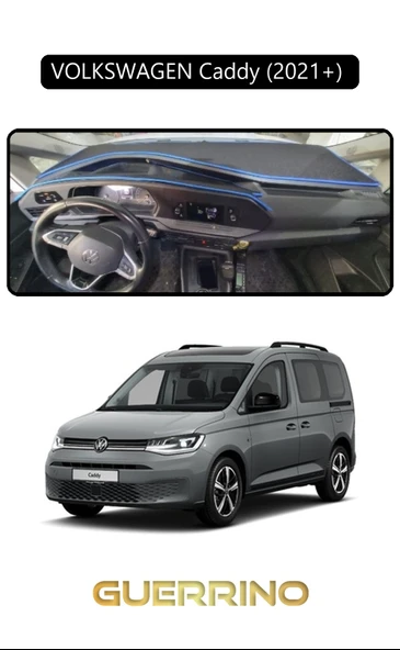 VOLKSWAGEN Caddy (2021+) TORPİDO KORUMA KILIFI SİYAH KENAR ürün görseli 1