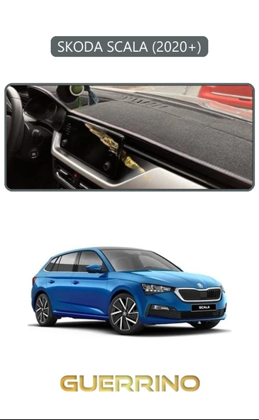 SKODA SCALA - KAMIQ 2020+TORPİDO KORUMA KILIFI GRİ KENAR ürün görseli 1