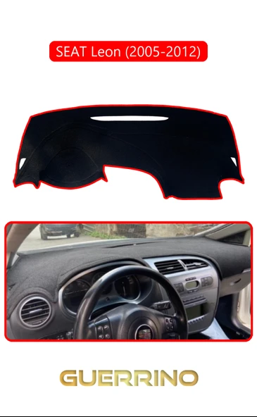 SEAT Leon (2005-2012)TORPİDO KORUMA KILIFI KIRMIZI KENAR ürün görseli 1