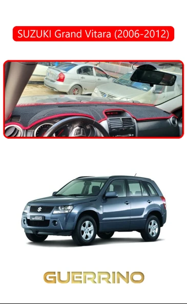 SUZUKI Grand Vitara (2006-2012) TORPİDO KORUMA KILIFI KIRMIZI KENAR ürün görseli 1