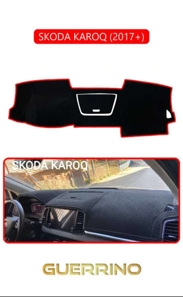 SKODA KAROQ 2017+TORPİDO KORUMA KILIFI KIRMIZI KENAR ürün görseli 1
