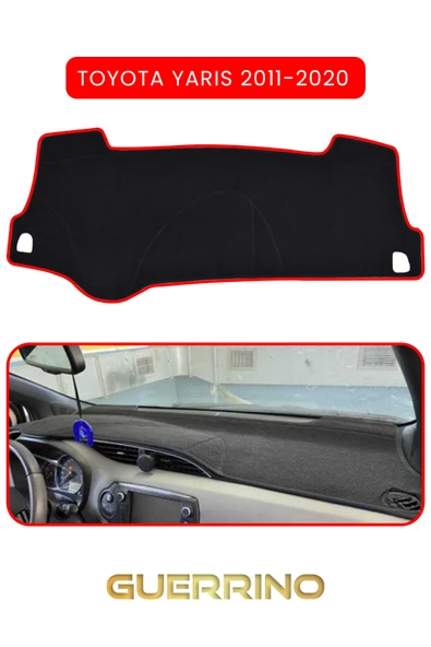 TOYOTA Yaris (2011-2020) TORPİDO KORUMA KILIFI KIRMIZI KENAR ürün görseli 1