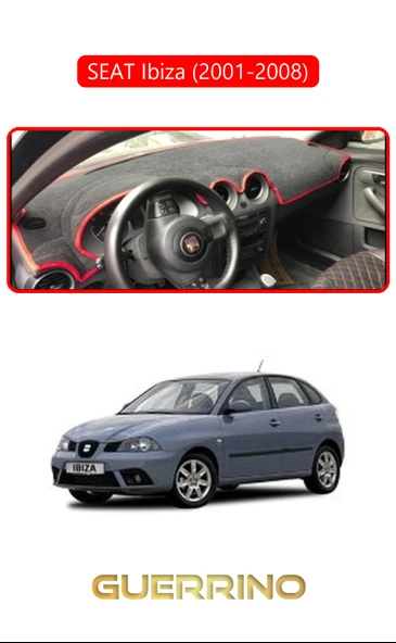 SEAT Ibiza (2001-2008)TORPİDO KORUMA KILIFI KIRMIZI KENAR ürün görseli 1