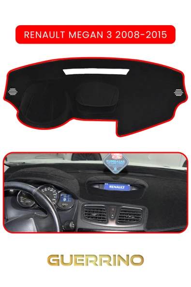 RENAULT Megan 3 (2008-2015)TORPİDO KORUMA KILIFI KIRMIZI KENAR ürün görseli 1
