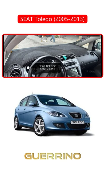 SEAT Toledo (2005-2013)TORPİDO KORUMA KILIFI KIRMIZI KENAR ürün görseli 1