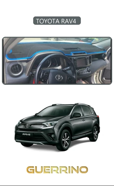 TOYOTA RAV4 TORPİDO KORUMA KILIFI GRİ KENAR ürün görseli 1