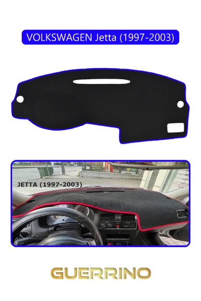 VOLKSWAGEN Jetta (1997-2003) TORPİDO KORUMA KILIFI MAVİ KENAR ürün görseli 1