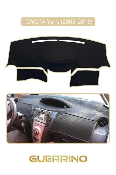 TOYOTA Yaris (2005-2013)TORPİDO KORUMA KILIFI BEJ KENAR ürün görseli 1