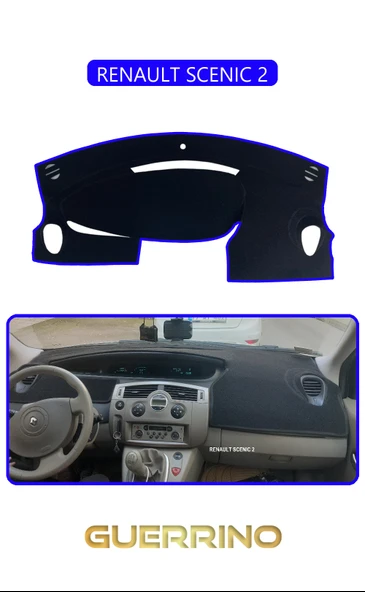 RENAULT SCENIC 2TORPİDO KORUMA KILIFI MAVİ KENAR ürün görseli 1