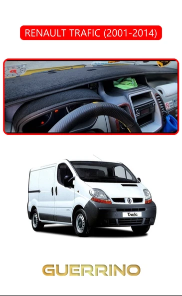 RENAULT TRAFIC (2001-2014)TORPİDO KORUMA KILIFI KIRMIZI KENAR ürün görseli 1