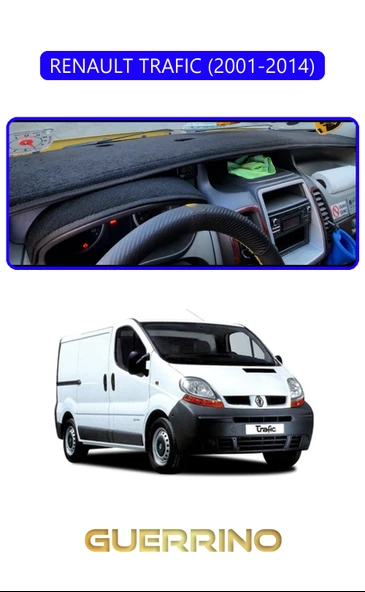 RENAULT TRAFIC (2001-2014)TORPİDO KORUMA KILIFI MAVİ KENAR ürün görseli 1