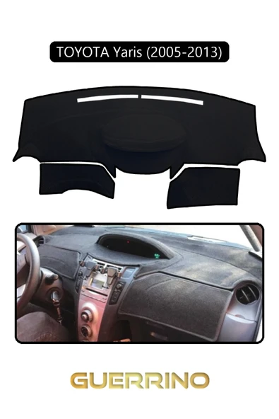 TOYOTA Yaris (2005-2013)TORPİDO KORUMA KILIFI SİYAH KENAR ürün görseli 1