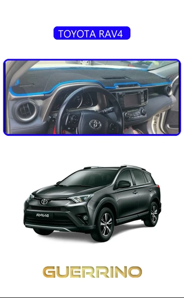 TOYOTA RAV4 TORPİDO KORUMA KILIFI MAVİ KENAR ürün görseli 1