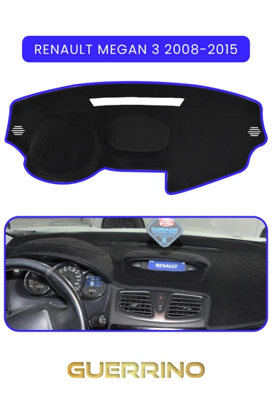 RENAULT Megan 3 (2008-2015)TORPİDO KORUMA KILIFI MAVİ KENAR ürün görseli 1