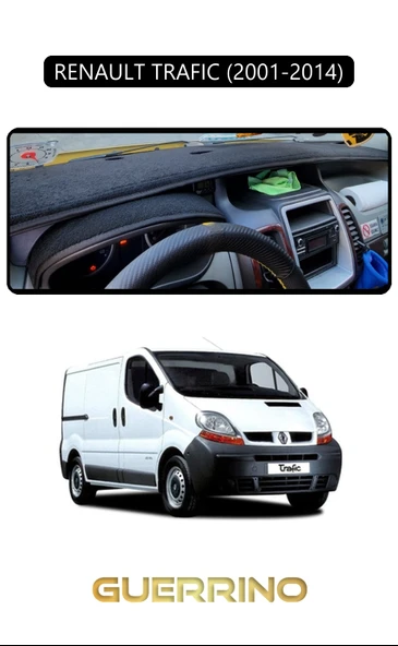 RENAULT TRAFIC (2001-2014)TORPİDO KORUMA KILIFI SİYAH KENAR ürün görseli 1