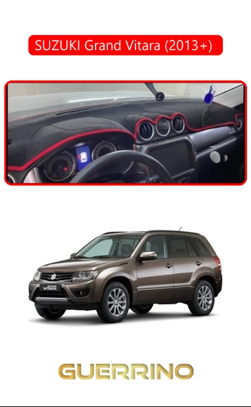 SUZUKI Grand Vitara (2013+) TORPİDO KORUMA KILIFI KIRMIZI KENAR ürün görseli 1