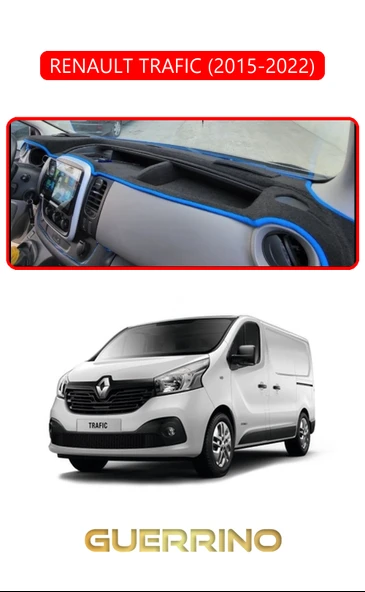 RENAULT TRAFIC (2015-2022)TORPİDO KORUMA KILIFI KIRMIZI KENAR ürün görseli 1