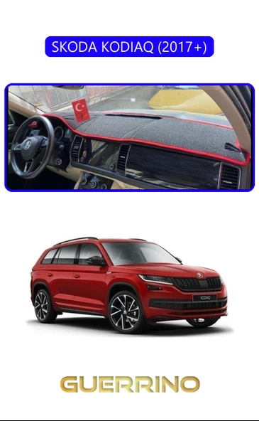 SKODA KODIAQ 2017 +TORPİDO KORUMA KILIFI MAVİ KENAR ürün görseli 1