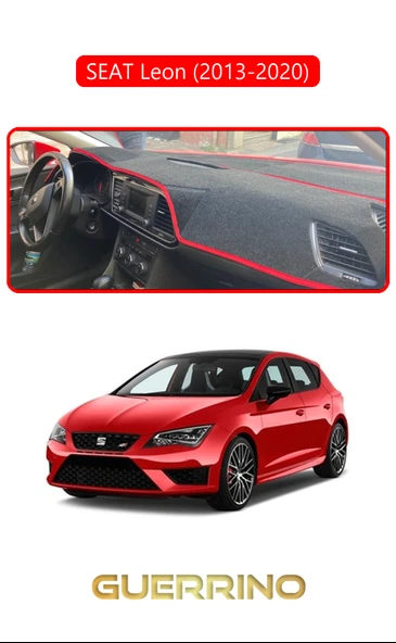 SEAT Leon (2013-2020)TORPİDO KORUMA KILIFI KIRMIZI KENAR ürün görseli 1