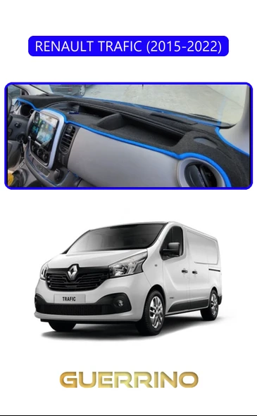 RENAULT TRAFIC (2015-2022)TORPİDO KORUMA KILIFI MAVİ KENAR ürün görseli 1