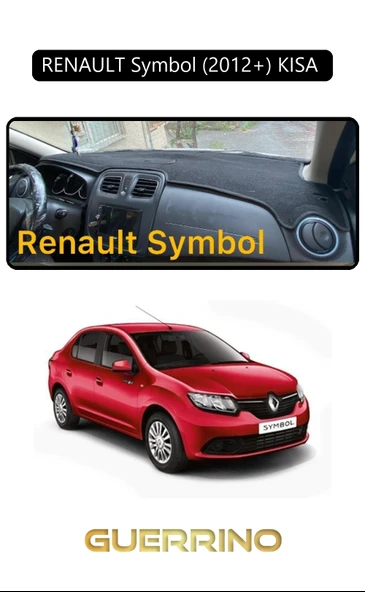 RENAULT Symbol (2012+) KISA TORPİDO KORUMA KILIFI SİYAH KENAR ürün görseli 1