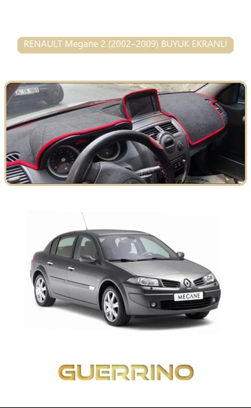 RENAULT Megane 2 (2002–2009) BUYUK EKRANLITORPİDO KORUMA KILIFI BEJ KENAR ürün görseli 1