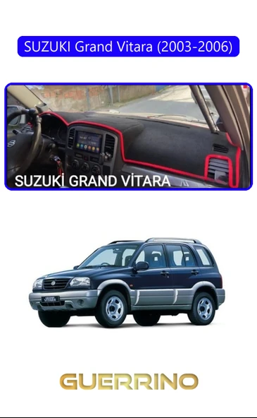 SUZUKI Grand Vitara (2003-2006) TORPİDO KORUMA KILIFI MAVİ KENAR ürün görseli 1