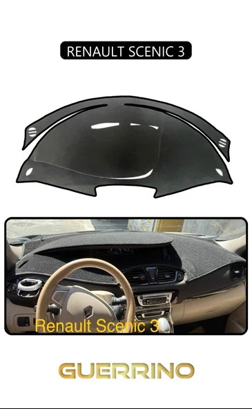 RENAULT SCENIC 3TORPİDO KORUMA KILIFI SİYAH KENAR ürün görseli 1