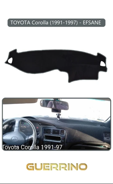TOYOTA Corolla (1991-1997) - EFSANE TORPİDO KORUMA KILIFI GRİ KENAR ürün görseli 1