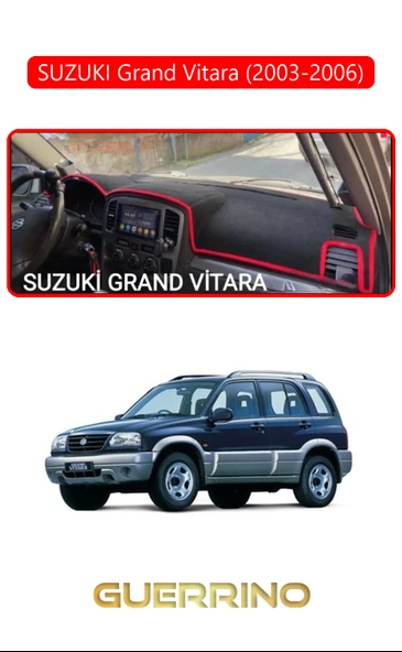 SUZUKI Grand Vitara (2003-2006) TORPİDO KORUMA KILIFI KIRMIZI KENAR ürün görseli 1