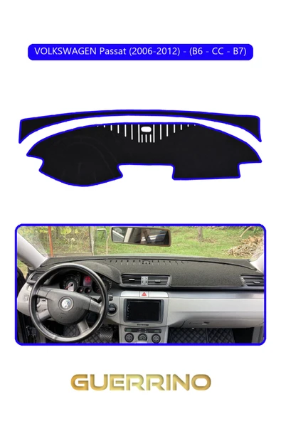 VOLKSWAGEN Passat (2006-2012) - (B6/CC; ) B7TORPİDO KORUMA KILIFI MAVİ KENAR ürün görseli 1