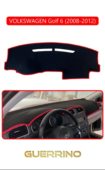 VOLKSWAGEN Golf 6 (2008-2012)TORPİDO KORUMA KILIFI KIRMIZI KENAR ürün görseli 1
