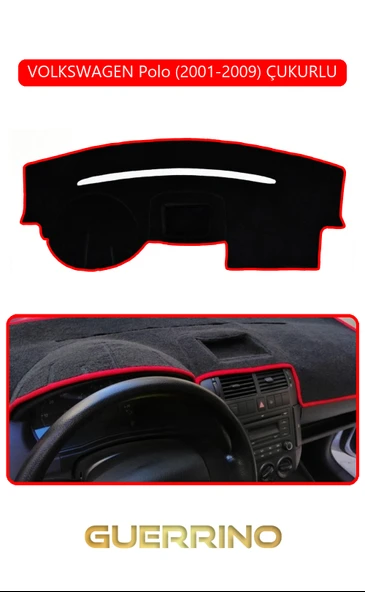 VOLKSWAGEN Polo (2001-2009) ÇUKURLUTORPİDO KORUMA KILIFI KIRMIZI KENAR ürün görseli 1