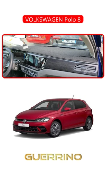 VOLKSWAGEN Polo 8TORPİDO KORUMA KILIFI KIRMIZI KENAR ürün görseli 1