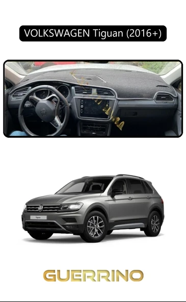 VOLKSWAGEN Tiguan (2016+) ;TORPİDO KORUMA KILIFI SİYAH KENAR ürün görseli 1