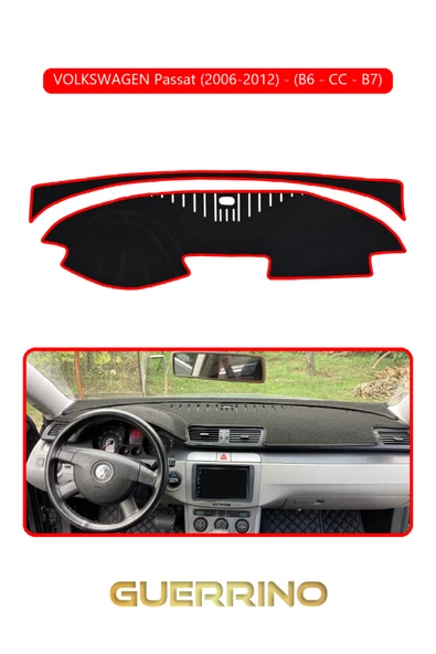 VOLKSWAGEN Passat (2006-2012) - (B6/CC; ) B7TORPİDO KORUMA KILIFI KIRMIZI KENAR ürün görseli 1