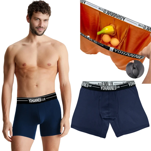 Yohannes Club, Erkek Özel Anatomik Pamuklu Boxer, Renk Seçenekli, Tekli Paket ürün görseli 1
