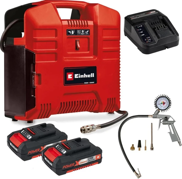 Einhell TE-AC 36/8 Li OF Set Akülü Kompresör - Çanta tipi 2 Adet x 18V 2AH ürün görseli 1