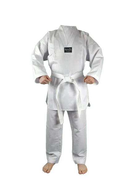 DragonDo 10013 Taekwondo Elbisesi Basic 2.0 Fitilli Beyaz Yaka Tekvondo Dobok ürün görseli 1