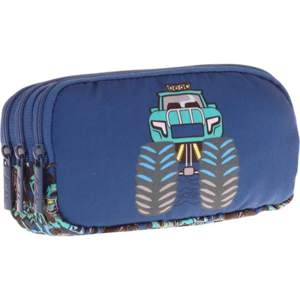 Kaukko Kıds 3 Bölmeli Kalem Çantası (leather Truck)krn-L8261 ürün görseli 1