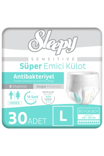 Sleepy Sensitive Antibakteriyel Emici Külot Large 30 Adet ürün görseli 1