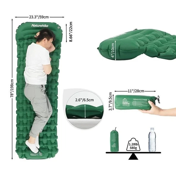 Naturehike FC-12 Infatable Şişme Kamp Matı ürün görseli 1