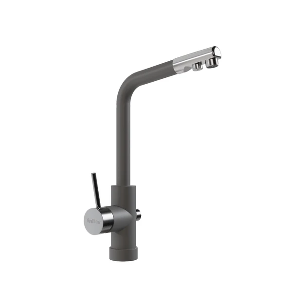 RealStone Abant Arıtmalı Kuğu Gri Mutfak Bataryası ürün görseli 1
