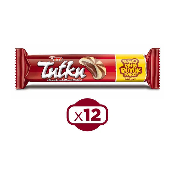 Eti Tutku Kakao Kremalı Mozaik Bisküvi 150 Gr x 12 Adet ürün görseli 1