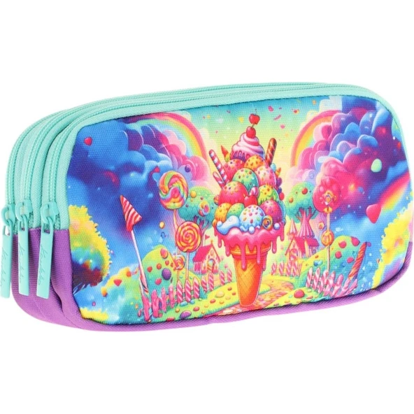 Kaukko Kıds 3 Bölmeli Kalem Çantası (layer Ice Cream)krn-L8251 ürün görseli 1