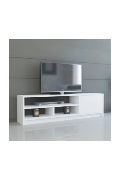 BMdekor Tv Ünitesi Elips 101 Beyaz 120 Cm ürün görseli 1